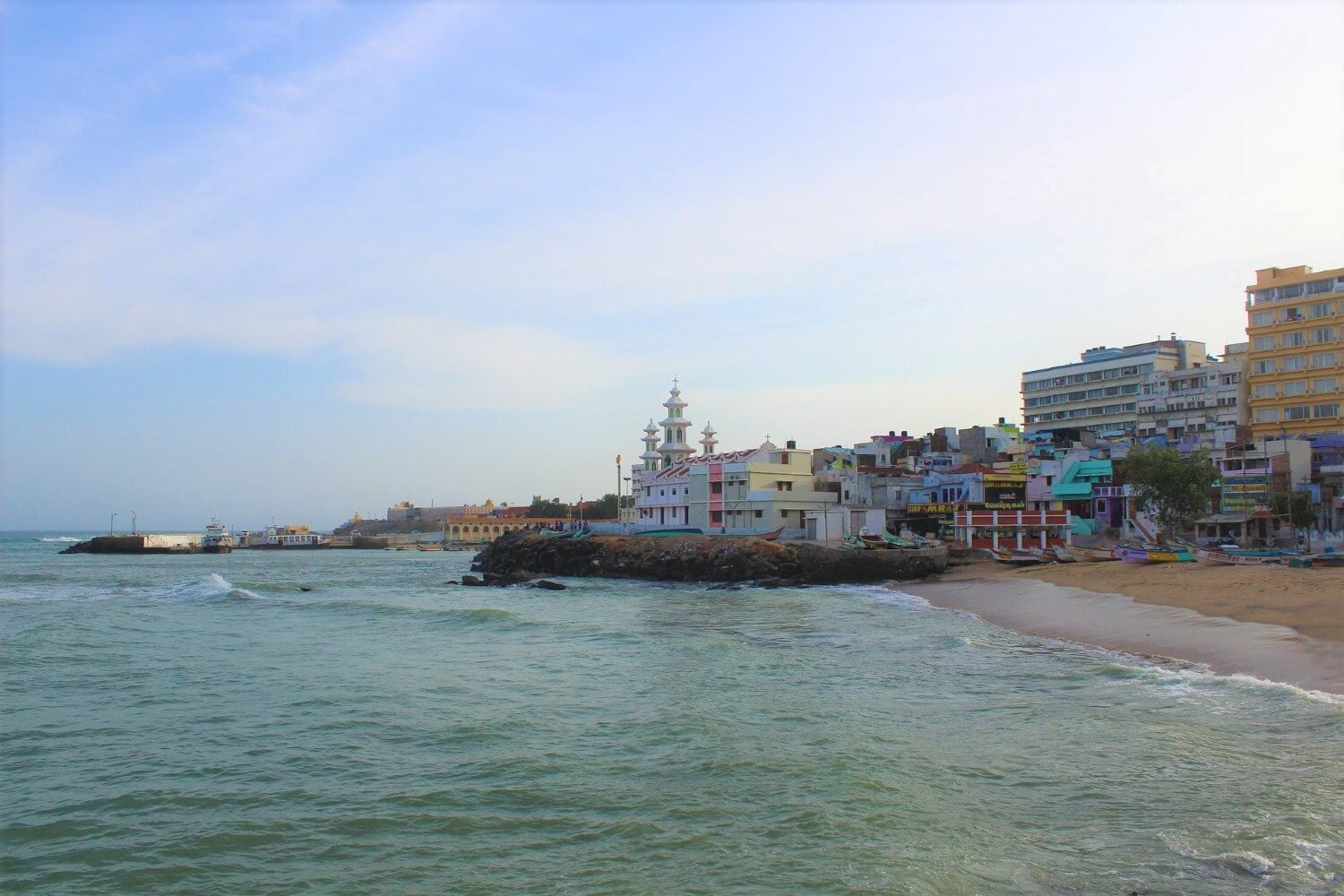 The beautiful coast of Kanyakumari