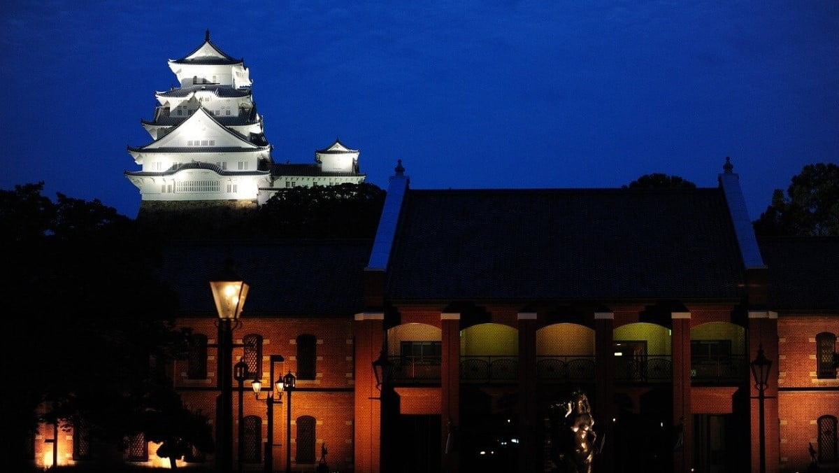 Himeji Castle by night, Japan