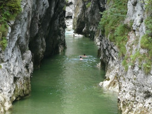 Swimming in the Kaiserklamm, Tyrol