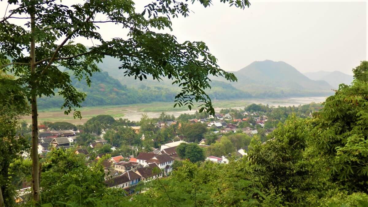 The historical center of Luang Prabang in Laos