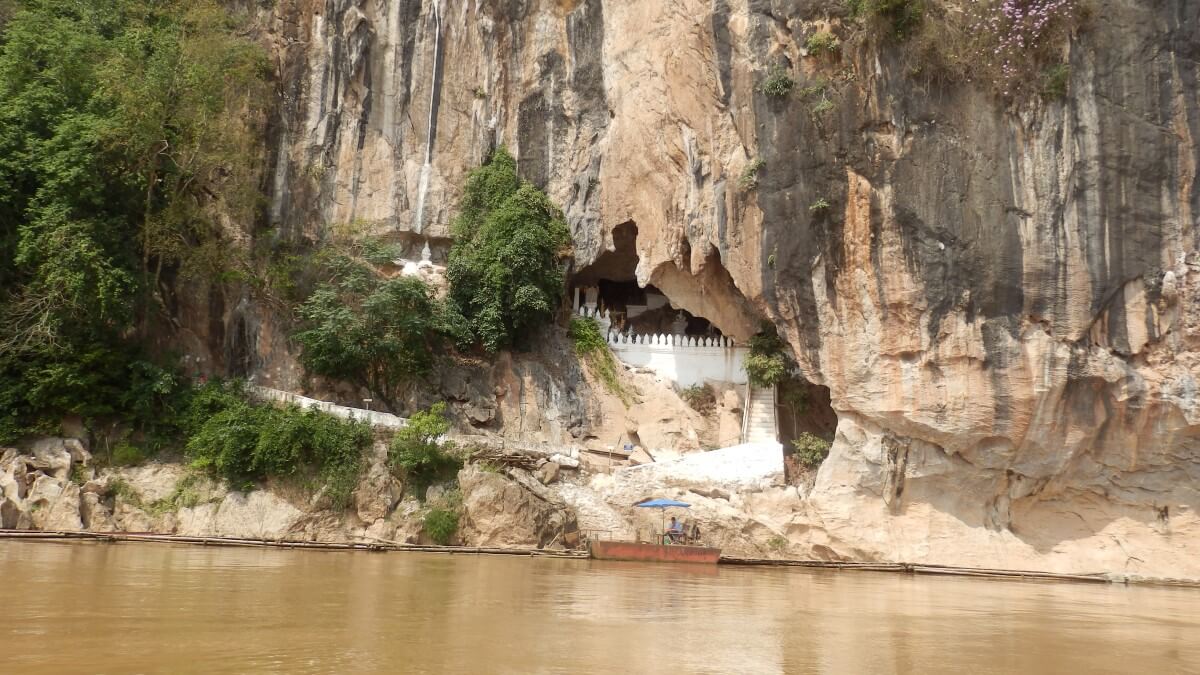The Pak Ou Caves on the Mekong in Laos
