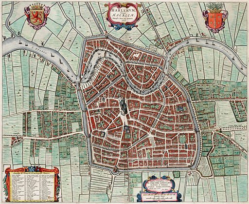 Map of Haarlem, The Netherlands