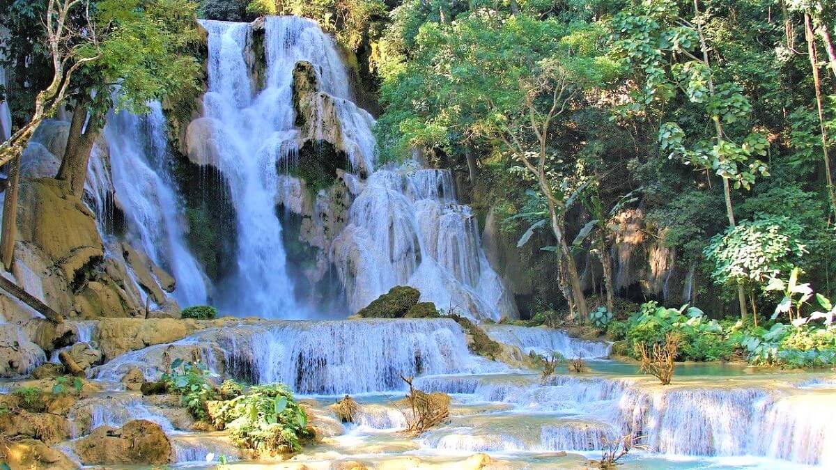 Tat Kuang Si Falls in Laos