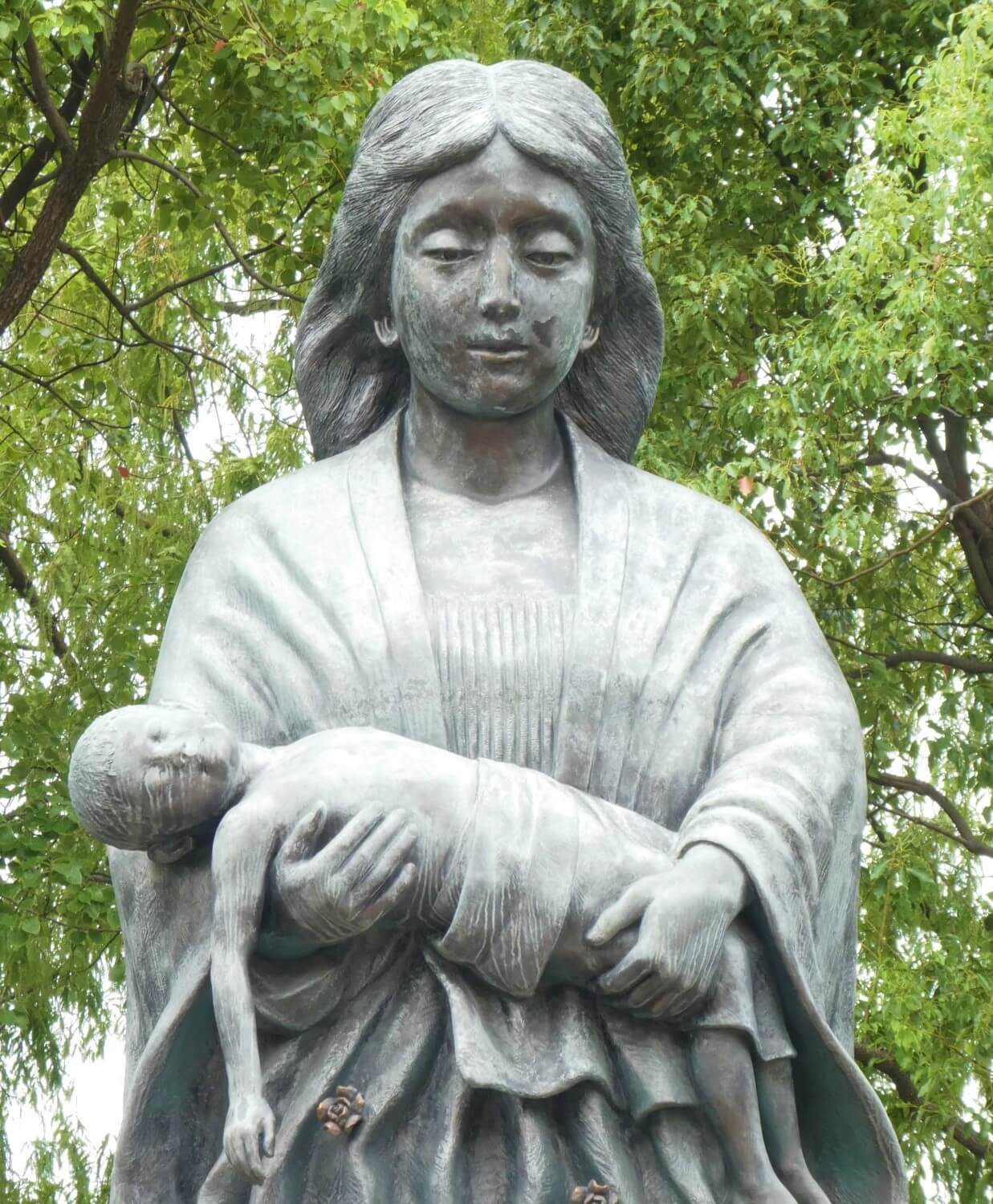 Statue of Mother and Child in Peace Park, Nagasaki