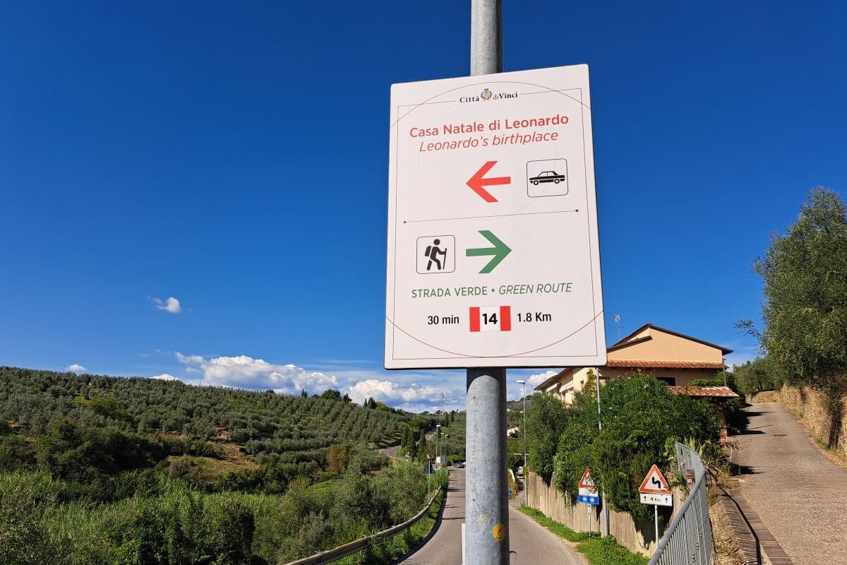Beginning of the Strada Verde Vinci
