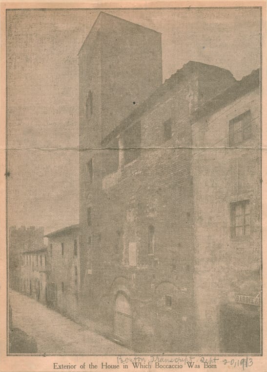 What Casa Boccaccio looked like in 1913