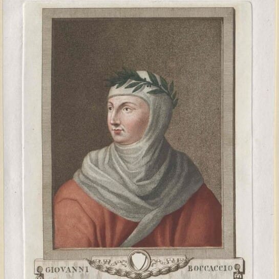 Portrait of Giovanni Boccaccio, author of The Decamaron