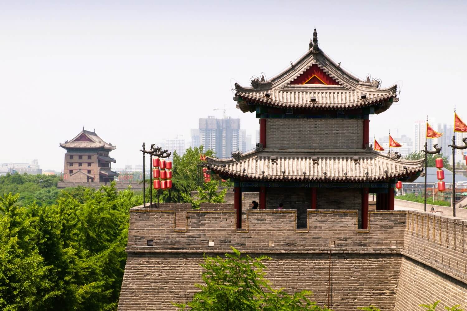 The ancient city wall of Xian